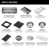 45&rdquo; Workstation Undermount Single Bowl 16 Gauge Stainless Steel Kitchen Sink with 2-Tier&nbsp;WorkFlow&trade; Ledge and Accessories